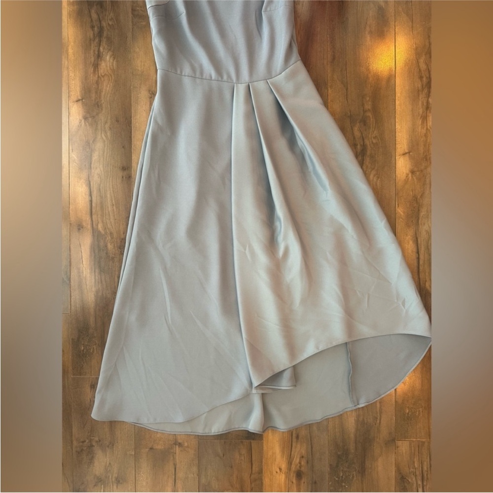 Banana Republic Gray Fit & Flare Midi Dress 0 Wedding Guest Bridesmaid - Picture 3 of 7